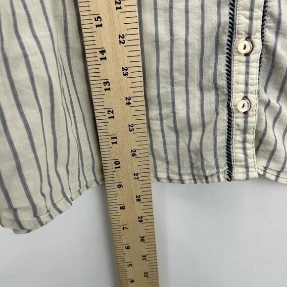 Johnny Was 3J Workshop XL Boho Aztec Geometric Embroidered Shirt Long Sleeve - Picture 4 of 16